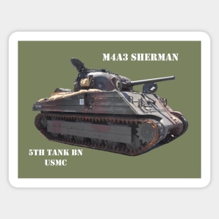 M4A3 Sherman white text Sticker